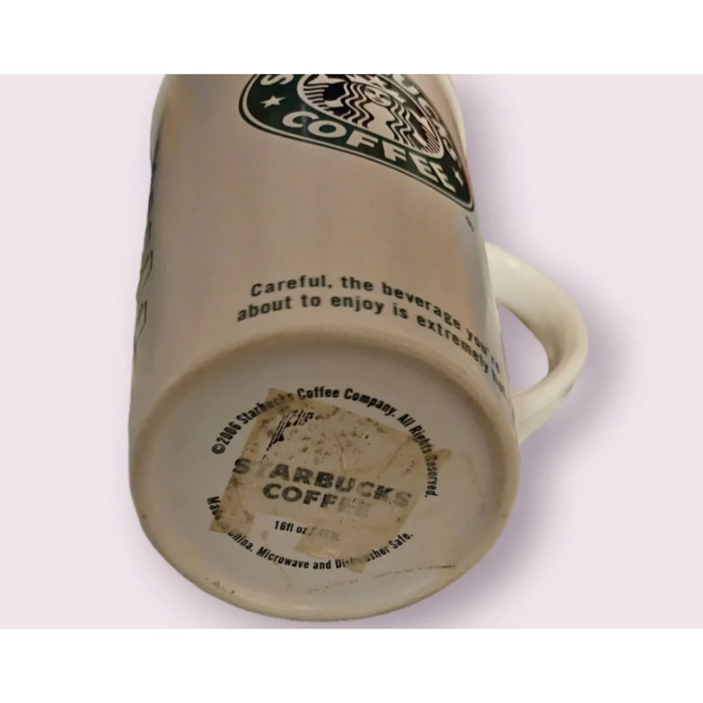 Vintage Starbucks Coffee Mug 16FL OZ / 6” Tall 2006